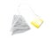 Pyramid shape teabag isolated