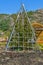 Pyramid shaped flower trellis