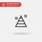 Pyramid Simple vector icon. Illustration symbol design template for web mobile UI element. Perfect color modern pictogram on