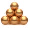Pyramid sphere ball golden hierarchy corporation top order icon