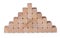 The pyramid stack from wooden blocks toy
