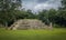 Pyramid and Stella in Great Plaza of Mayan Ruins - Copan Archaeological Site, Honduras