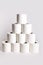 Pyramid of toilet rolls