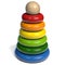 Pyramid Wooden Toy with Colored Rings