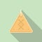 Pyramide amulet icon flat vector. Esoteric religion