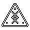 Pyramide amulet icon outline vector. Esoteric religion