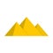 Pyramide icon, flat style