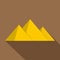 Pyramide icon, flat style