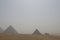 Pyramids desert dust