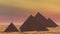 Pyramids in Egypt - 3D render