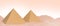 Pyramids egypt of Giza and Origami Paper with Low poly art Concept on Red .banner, website, Copy Space, poster