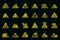 Pyramids egypt icons set outline vector. Cairo sphinx vector neon