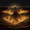 The Pyramids of Giza Egypt mesmerizing 3D isometric view of the Pyramids AI GENERATED