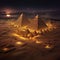 The Pyramids of Giza Egypt mesmerizing 3D isometric view of the Pyramids AI GENERATED