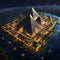 The Pyramids of Giza Egypt mesmerizing 3D isometric view of the Pyramids AI GENERATED