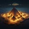 The Pyramids of Giza Egypt mesmerizing 3D isometric view of the Pyramids AI GENERATED