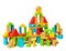 Pyramids of Kids Multicolored Wooden Building Blocks