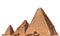 Pyramids near Jebel Barkal Sudan isolated on white background