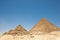 Pyramids of Queens near the Pyramid of Menkaure in Giza