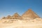 Pyramids of Queens near the Pyramid of Menkaure in Giza