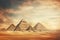 Pyramids in the Sands: A Captivating Desert View sunrise