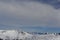 Pyrenees mountains range in winter with snowy peaks in Grandvalira ski paradise resort in Andorra