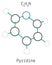 Pyridine C5H5N molecule