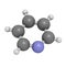Pyridine chemical solvent molecule