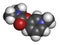 Pyridostigmine cholinesterase drug molecule. Used in treatment of myasthenia gravis and as antidote to some nerve agents. Atoms