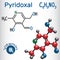 Pyridoxal molecule, is a vitamin B6. Structural chemical formula