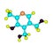 Pyridoxine (vitamin B6) molecular structure on white background