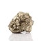 Pyrite crystals in white background