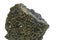 Pyrite iron sulfide and galena or lead glance lead sulfide mineral, also source of silver, cubic crystal system mineral stone