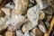 Pyrite stones for sale at the Thai-Cambodia border market. The mineral pyrite, or iron pyrite, also known as fool\'s gold, is an i