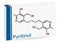 Pyritinol molecule, pyridoxine disulfide, cognitive drug. Skeletal chemical formula.