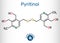 Pyritinol molecule, is a vitamin B6. Structural chemical formula and molecule model