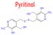 Pyritinol ,pyridoxine disulfide, cognitive and learning disorder drug molecule. Skeletal formula.