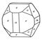 Pyritohedron, cube, and octahedron vintage illustration