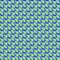 Pyromidal pattern of blue squares and striped green triangles