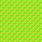 Pyromidal pattern of green squares and striped yellow triangles