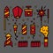 Pyrotechnic icons