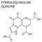 Pyrroloquinoline quinone PQQ redox cofactor molecule. Skeletal formula.