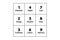 Pythagorean square or Psychomatrix vector symbol on white background