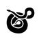 python animal snake glyph icon vector illustration