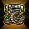 Python esport mascot logo design