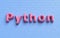 Python Programming Language. Development concept. Coding background. Colored 3d render
