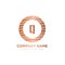 Q Initial Letter circle wood logo template vector