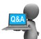 Q&a Laptop Character Shows Questions And Answers