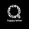 Q letter bubbles vector logo design