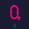 Q logo monogram. Q crossed letters, intertwined letters initials.
